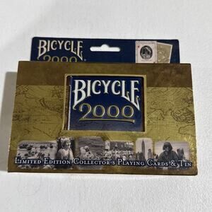 VTG New 2000 Limited Edition Collector Bicycle Playing Cards In Tin 2 Decks IOP